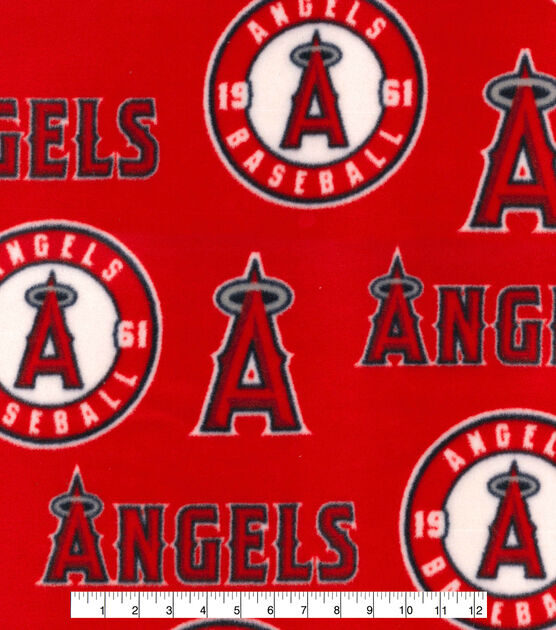 Fabric Traditions Los Angeles Angels Fleece Fabric Tossed, , hi-res, image 2