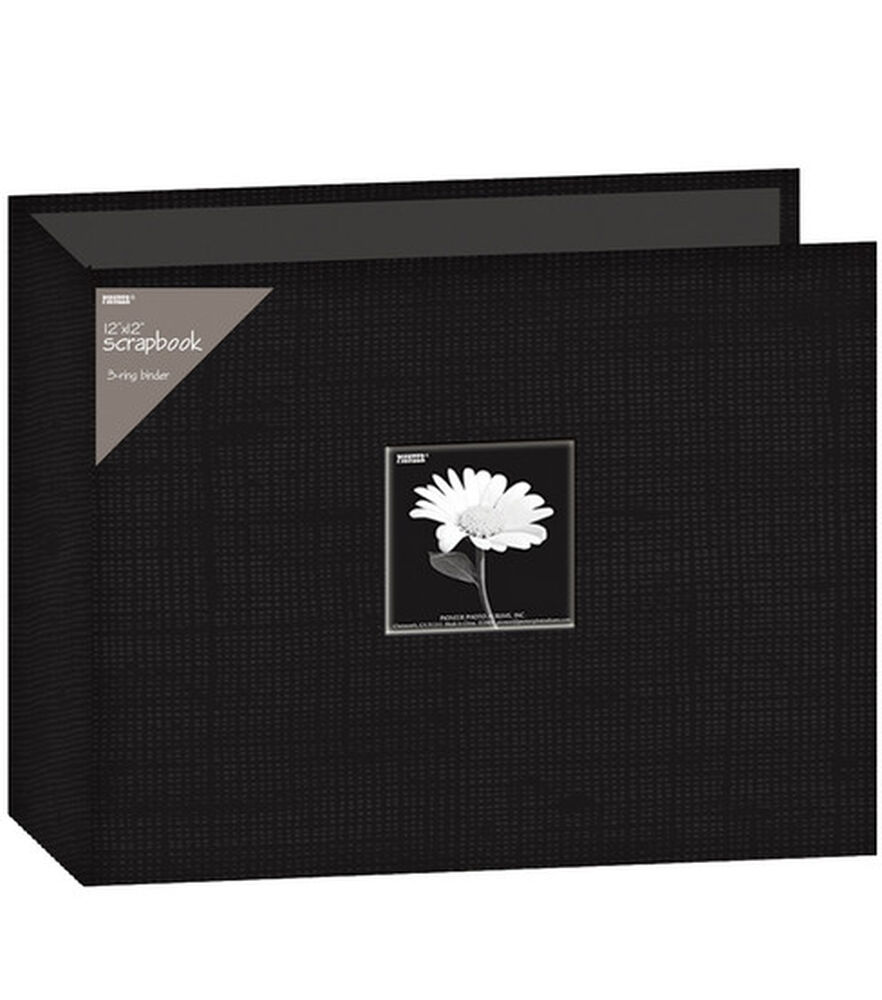 Pioneer Fabric 3 Ring Binder Album, Black, swatch