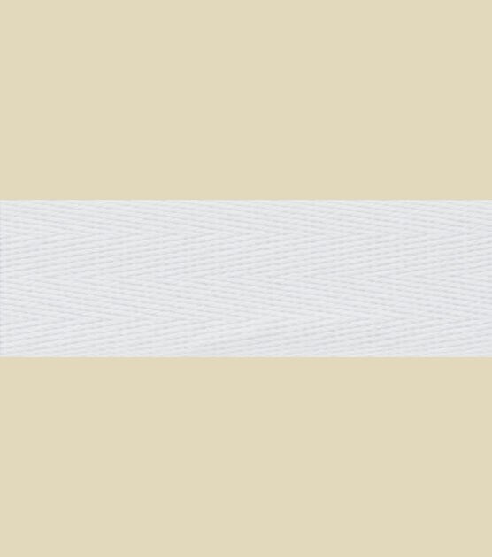 Simplicity Twill Tape Apparel Trim 1'' White, , hi-res, image 1
