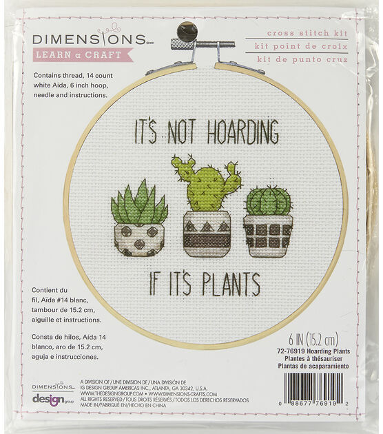 Dimensions Plant Cross Stitch Kit 6' Hoop
