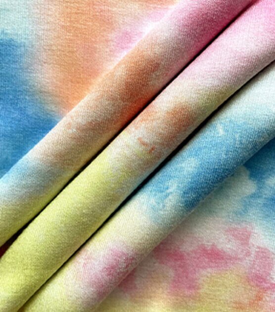 Tie Dye Double Brush French Terry Fabric by POP!, , hi-res, image 3