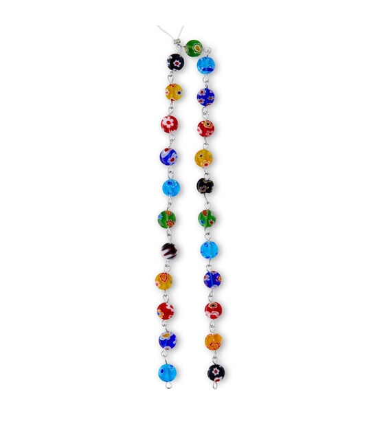 Multicolor Glass Beads With Metal Chain by hildie & jo, , hi-res, image 2