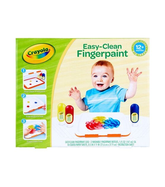 Crayola 13ct Easy Clean Finger Paint Set