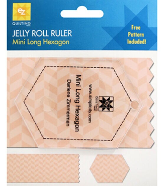 Ez Quilting Darlene Zimmerman Mini Long Hexagon Jelly Roll Ruler