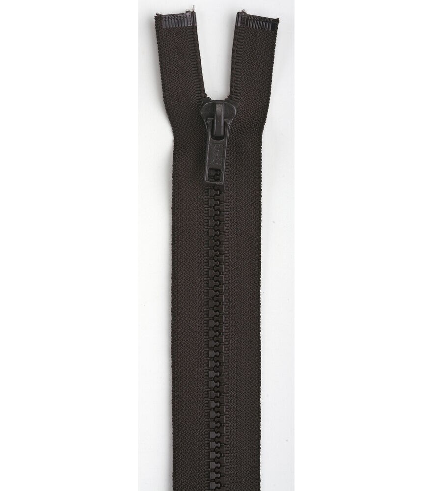 Coats & Clark Sport Separating Zipper 24", Cloister Brown, swatch