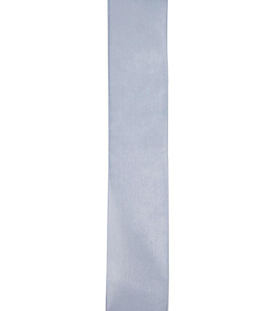 Save the Date 1.5" x 30' Gray Blue Sheer Ribbon, , hi-res, image 2