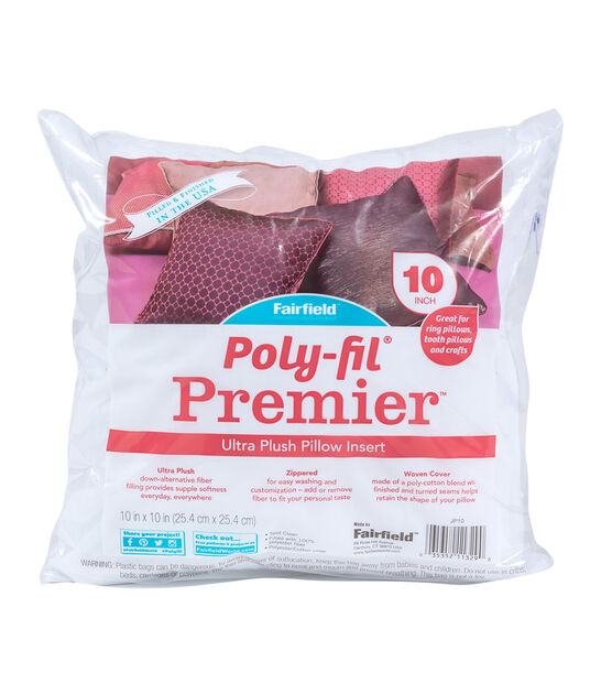 Poly Fil Premier Ultra Plush Pillow Insert 10x10