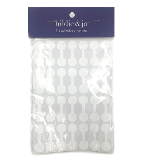 1" White Paper Adhesive Butterfly Price Tags 112pk by hildie & jo