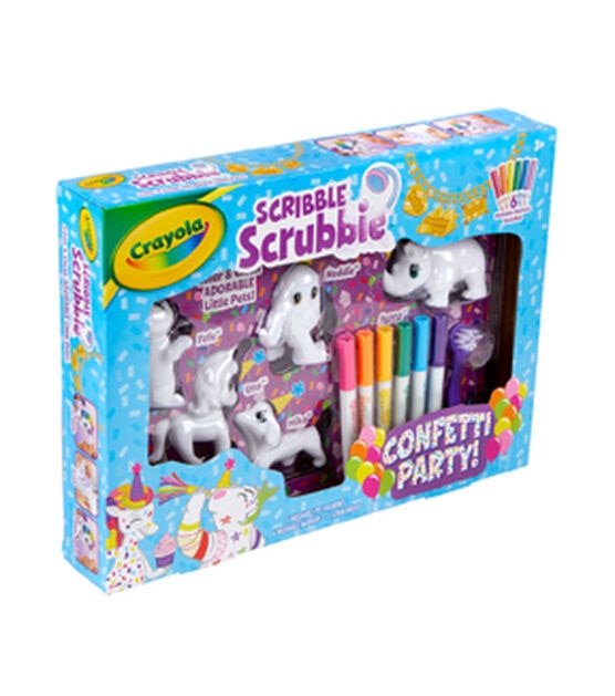 Crayola 12ct Scribble Scrubbie Confetti Party Toy Set, , hi-res, image 5