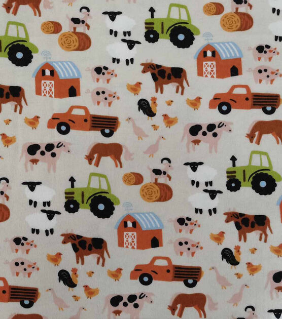 Farm Icons Super Snuggle Flannel Fabric