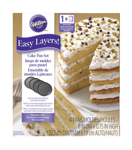 Wilton Easy Layers! Round Layer Cake Pans Set,  4 Piece