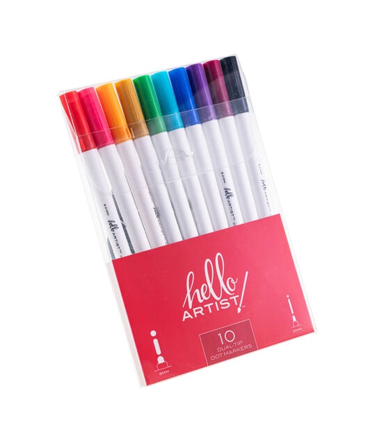 Hello, Artist! Dual Tip Dot Markers 10pc, , hi-res, image 5