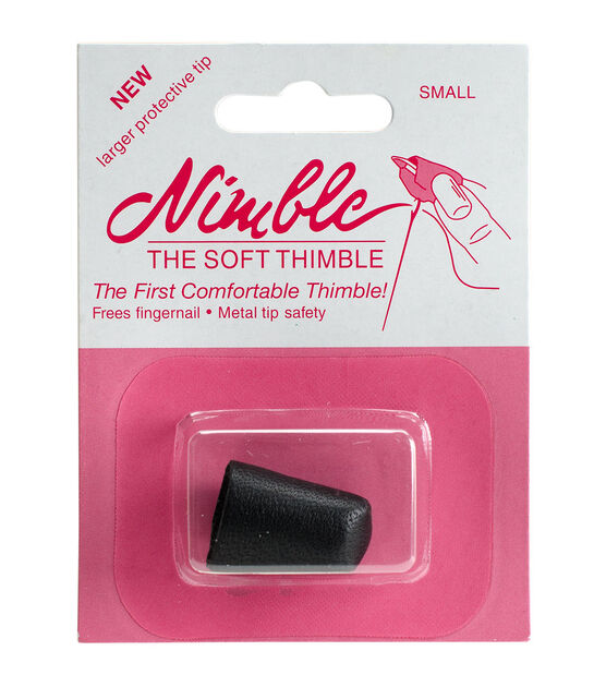 Nimble Thimble Leather Nimble Thimbles With Metal Tip Medium, , hi-res, image 1