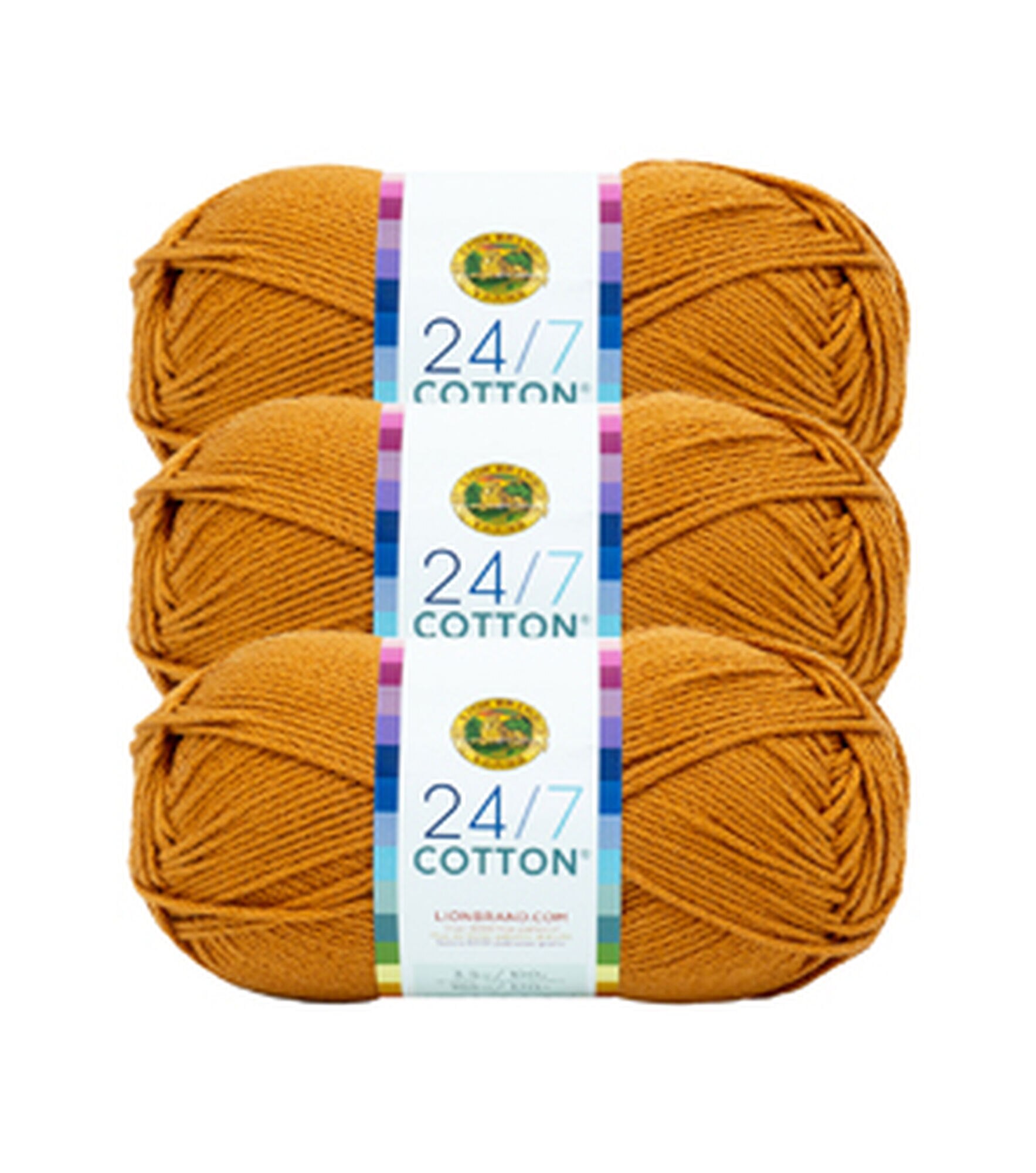 Lion Brand Yarn 24/7 Cotton Yarn 3 Bundle | JOANN