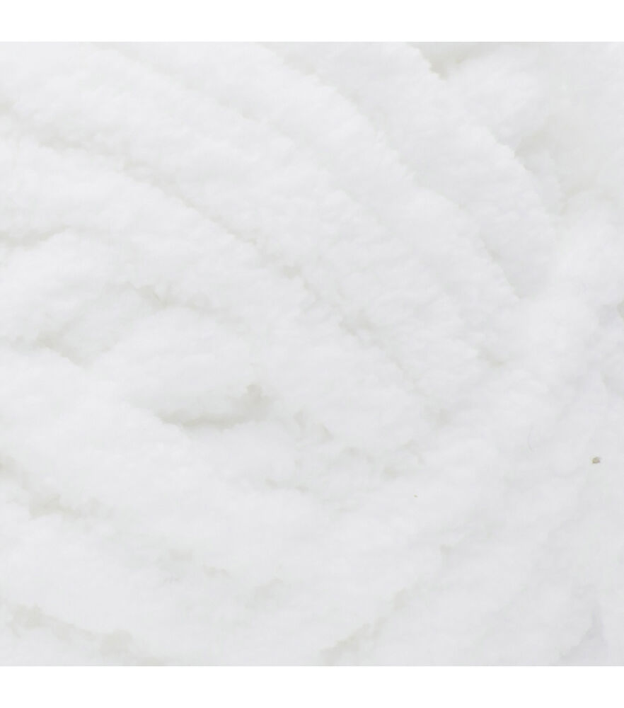 Bernat Blanket Extra 97yds Jumbo Polyester Yarn, White, swatch, image 1