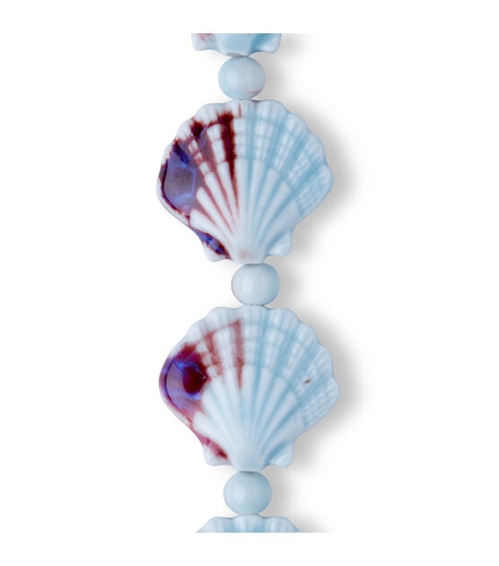 6mm Shell Shaped Ceramic Strung Beads by hildie & jo, , hi-res, image 3