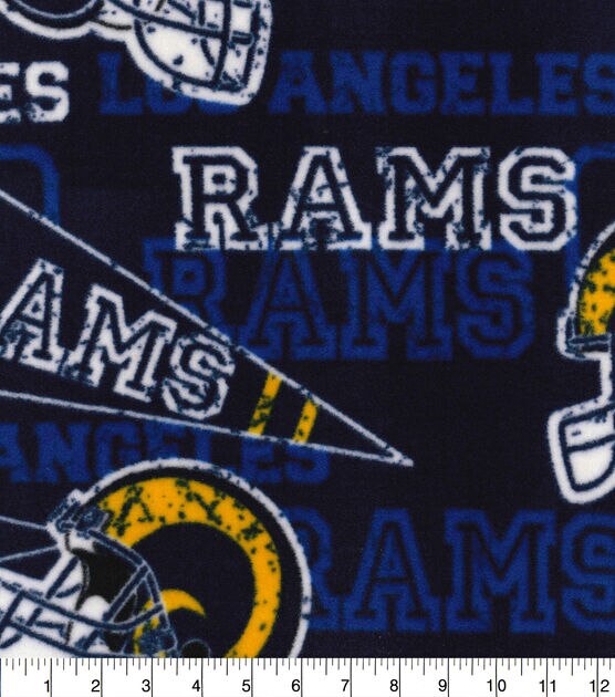 Fabric Traditions Los Angeles Rams Fleece Fabric Retro