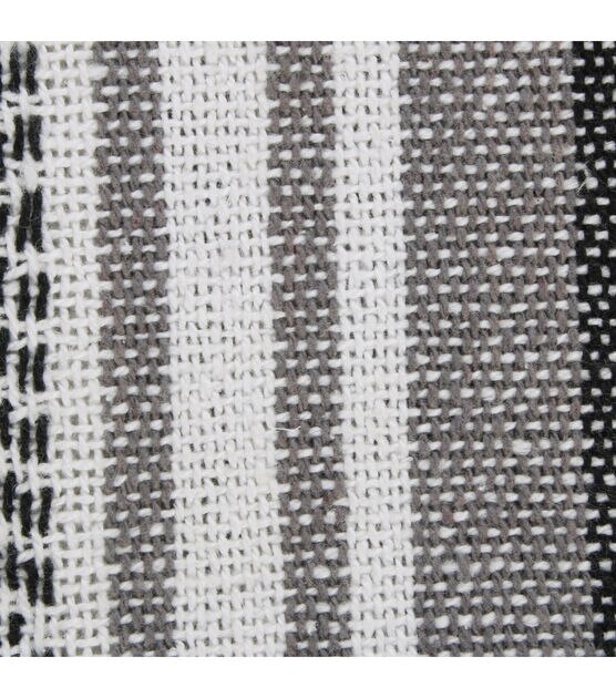 Design Imports Throw Blanket Black Farmhouse Stripe, , hi-res, image 3