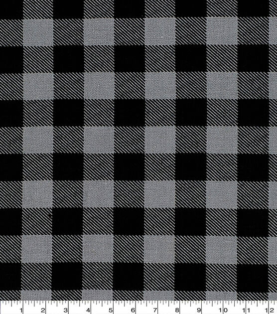 Gray & Black Buffalo Checks Quilt Cotton Fabric by Keepsake Calico
