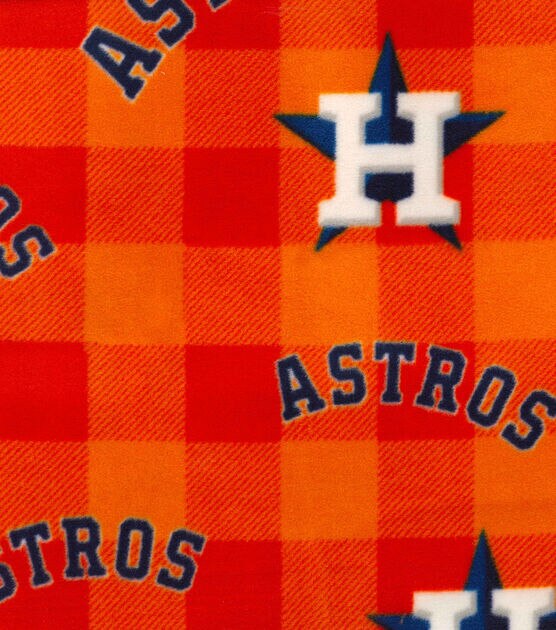 Fabric Traditions Houston Astros Fleece Fabric Buffalo Check, , hi-res, image 2