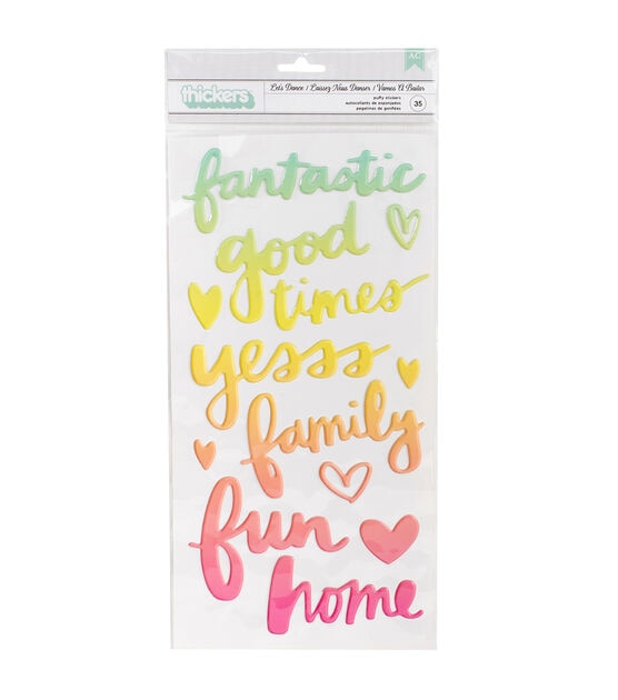 American Crafts Thicker Stickers Ombre Phrases