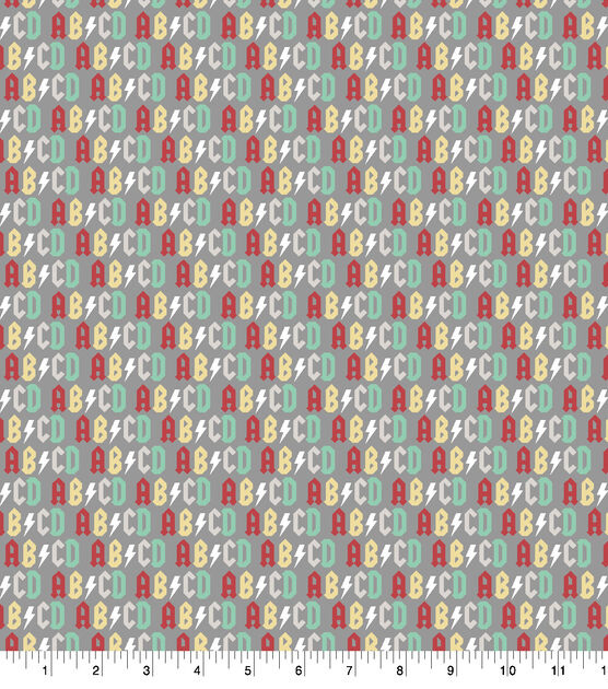 Baby Rock ABCD Nursery Flannel Fabric