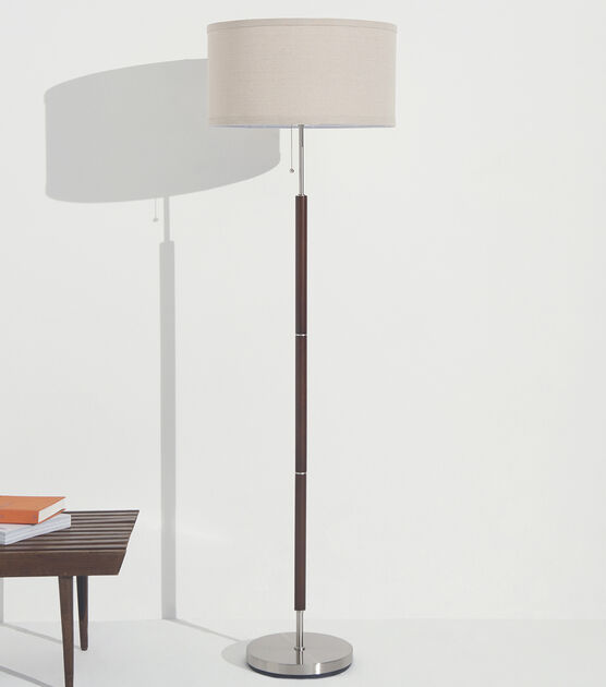 Brightech Carter LED Floor Lamp - Walnut Brown, , hi-res, image 2