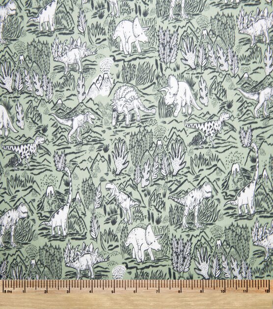 Super Snuggle Sketch Dino Flannel Fabric, , hi-res, image 2