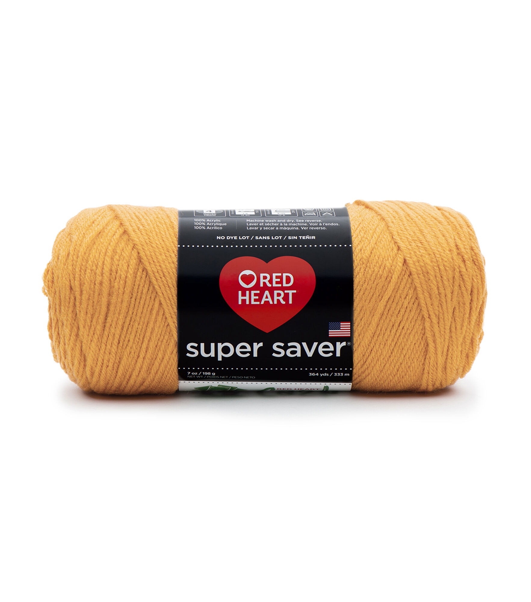 Red Heart Super Saver Worsted Acrylic Yarn, Gold, hi-res