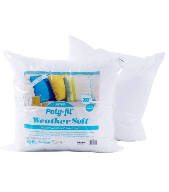 Poly Fil Weather Soft Indoor & Outdoor 20"x20" Pillow Insert, , hi-res, image 2