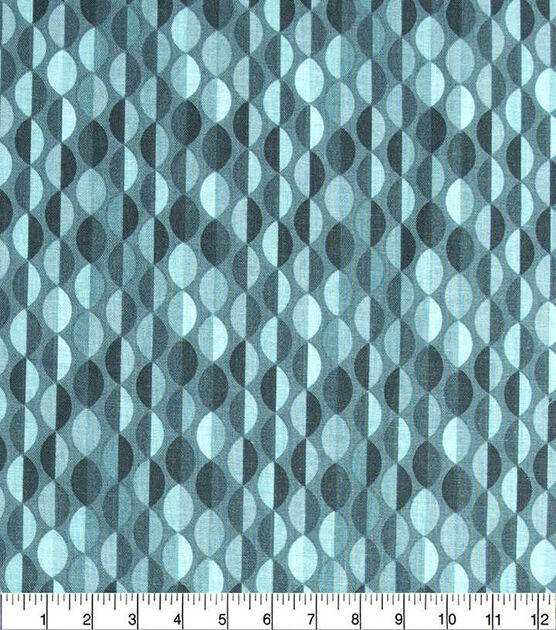 Teal Blender Oval Quilt Cotton Fabric by Keepsake Calico, , hi-res, image 2