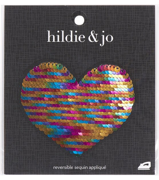 3" Reversible Sequin Heart Patch by hildie & jo