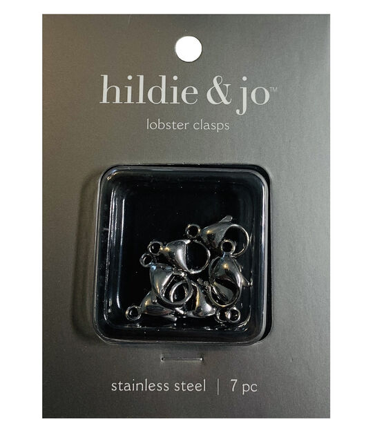 14.5mm Stainless Steel Lobster Claw Clasps 7pk by hildie & jo