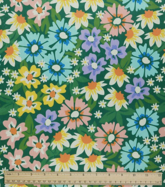 Multi Packed Floral Soft & Minky Fleece Fabric, , hi-res, image 3