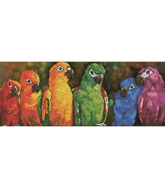 Diamond Dotz 17" Rainbow Parrots Facet Art Kit