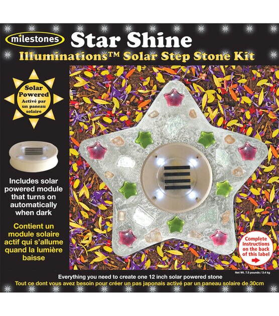 Mosaic Stepping Stone Kit Star Shine Glow Illumionations Solar