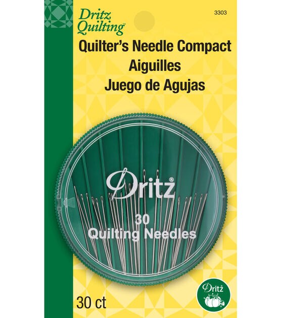 Dritz Quilter's Needle Compact, Assorted Sizes, 30 pc