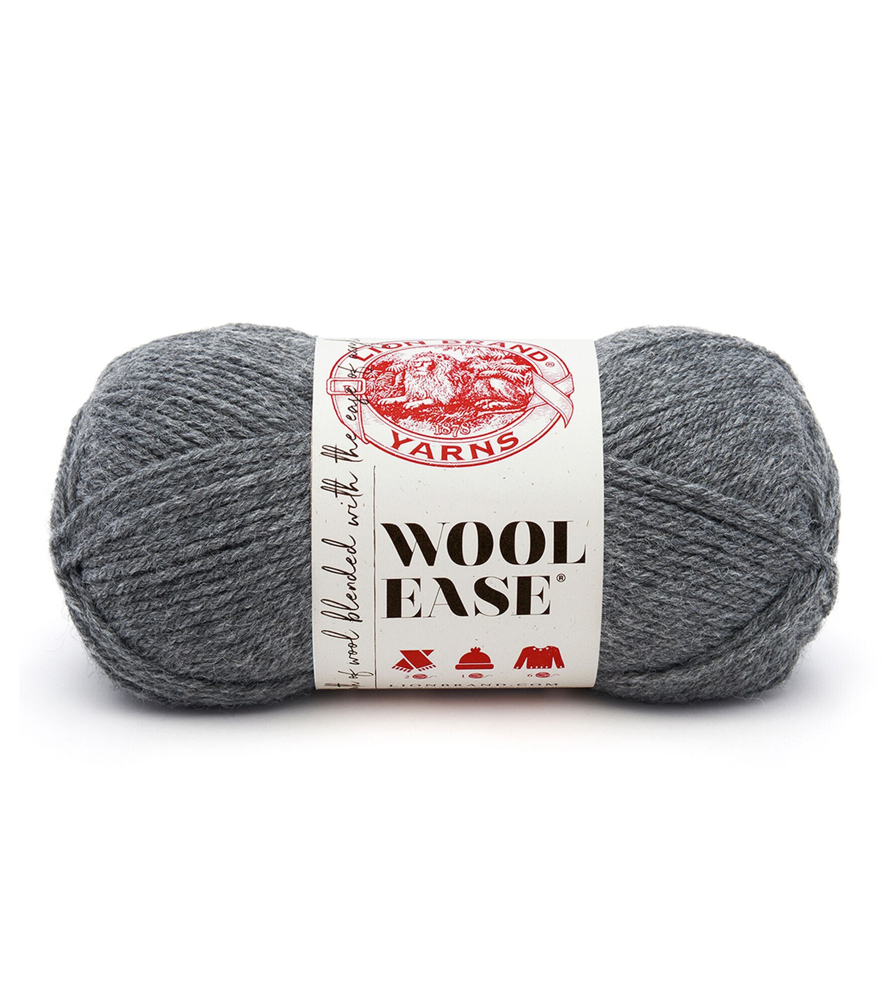 Lion Brand Wool Ease Worsted Yarn, Oxford Grey, hi-res
