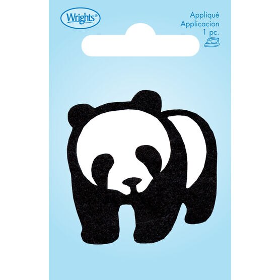 Wrights Black & White Panda Iron On Patch