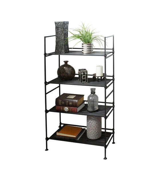 Organize It All 25" x 45" Espresso 4 Tier Freestanding Shelf, , hi-res, image 2