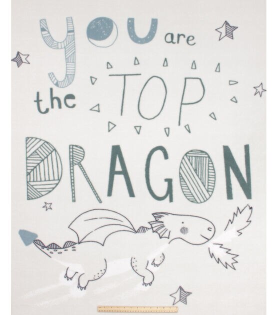 48" Wide You Are the Top Dragon No Sew Fleece Blanket, , hi-res, image 3