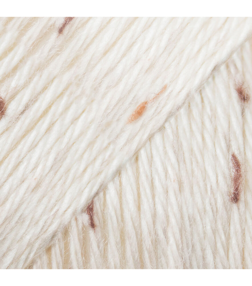 Caron Simply Soft Tweeds 250yds Worsted Acrylic Yarn, Off White, swatch, image 1