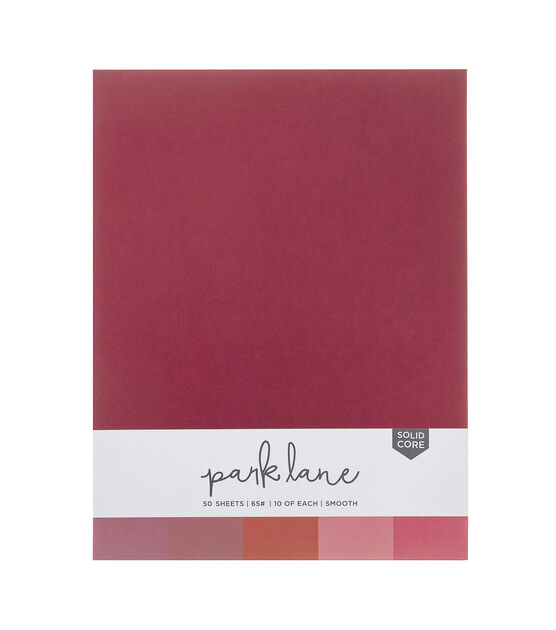 50 Sheet 8.5 x 11 Red Smooth Cardstock Paper Pack by Park Lane