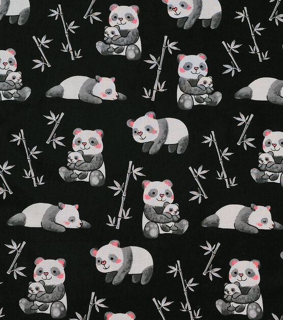 Novelty Cotton Fabric Pandas Hugging, , hi-res, image 2