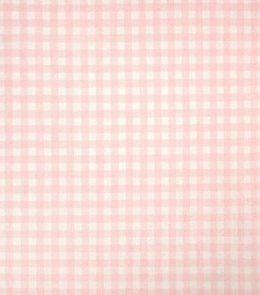 Buffalo Checks Quilt Cotton Fabric by Keepsake Calico, Pink And White, swatch