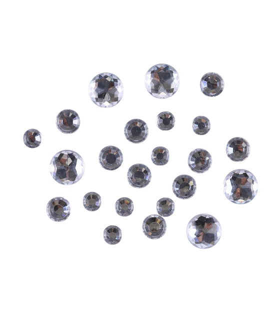 1lb Crystal Round Plastic Rhinestones by hildie & jo, , hi-res, image 2