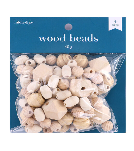 1.4oz Assorted Wood Beads by hildie & jo