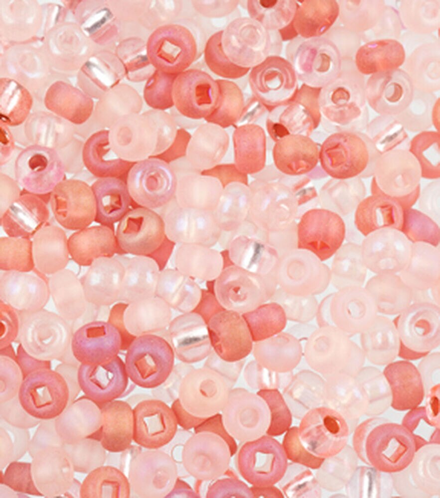 John Bead Czech Glass Beads 24G 6/0, Rose, swatch, image 6