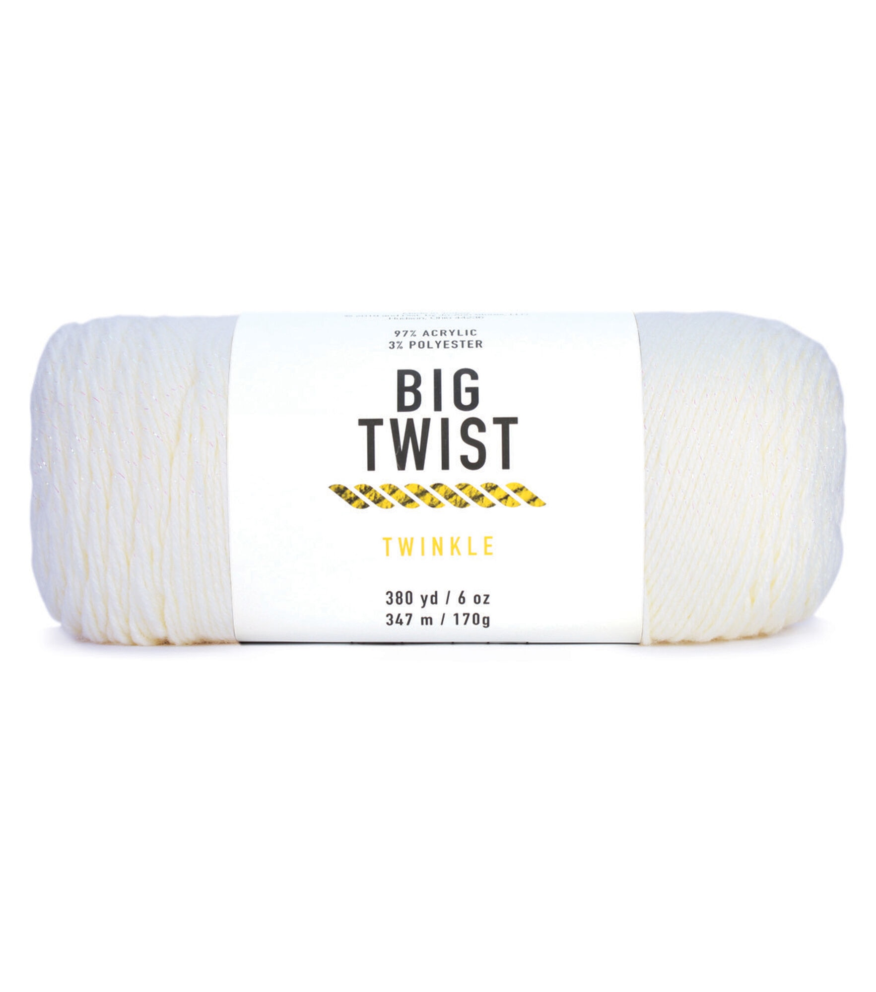 Twinkle 380yds Worsted Acrylic Blend Yarn by Big Twist, White, hi-res