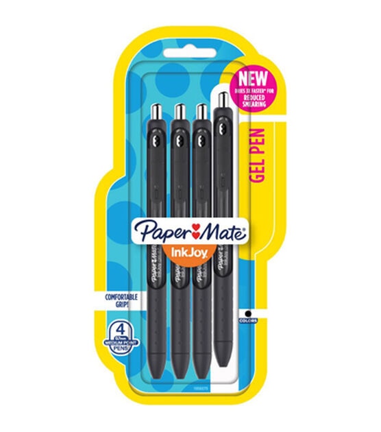 Paper Mate InkJoy Pack of 4 0.7mm Gel Pens Black